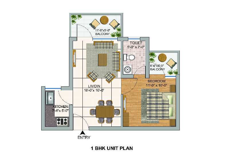1 BHK for sale at Terra Heritage