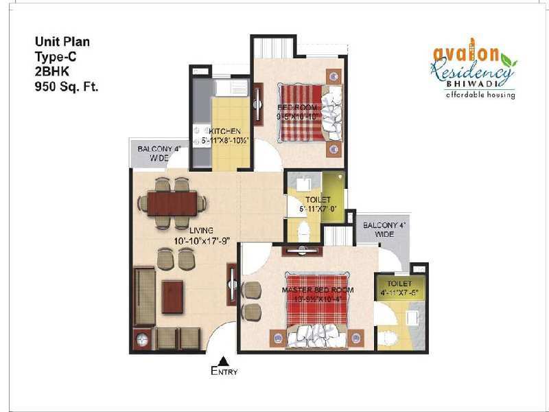 2 BHK for sale at Avalon Residency