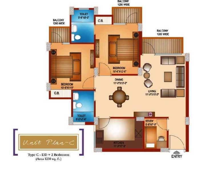 2 BHK for sale at Avalon Gardens
