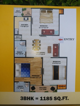 1 BHK Flat for sale in Yamunapuram Bulandshahr