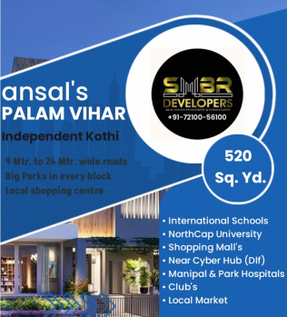 8 BHK Individual Houses for Sale in Palam Vihar, Gurgaon (5000 Sq.ft.)