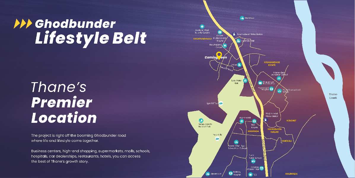 1 BHK Flats Sale At  Kasarvadavali Thane Raunak Maximum City