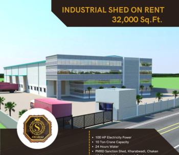 32017 Sq.ft. Factory / Industrial Building for Rent in Chakan MIDC, Pune