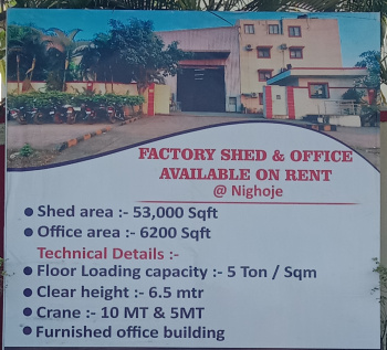 Factory / Industrial Building for Rent in Chakan MIDC, Pune (59200 Sq.ft.)