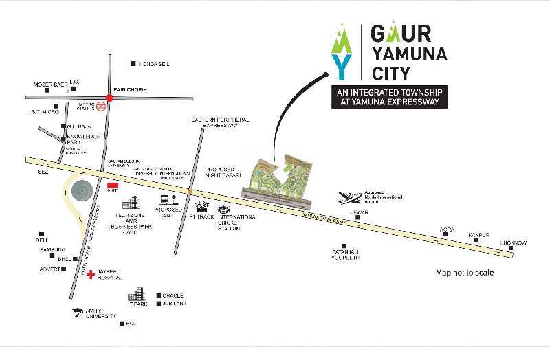 Gaur Yamuna City 1A-ST Parkview -- YAMUNA EXPRESSWAY--NOIDA INTERNATIONAL AIRPORT