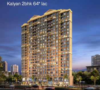 2 bhk new apartment kalyan west 64* lac