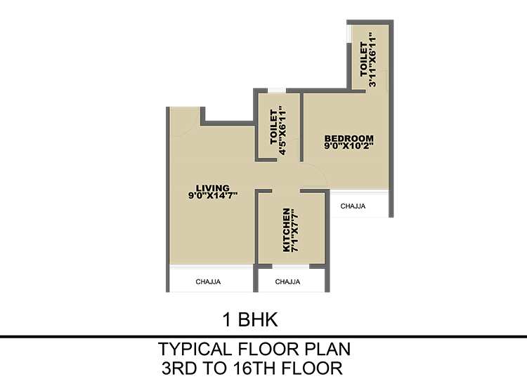 1 BHK Flats & Apartments for Sale in Sector 10, Navi Mumbai (650 Sq.ft.)