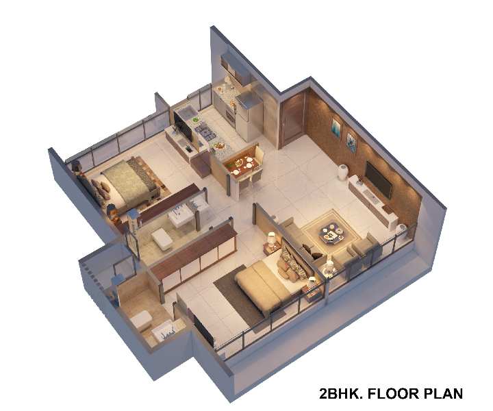 2 BHK Under Construction property is available for Sale/Booking