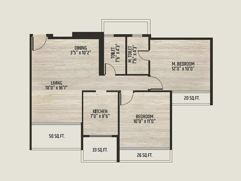 1 BHK Flats & Apartments for Sale in Pushpak Nagar, Navi Mumbai (590 Sq.ft.)