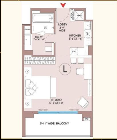 1 BHK Studio Apartments for Sale in Sector 48, Gurgaon (1060 Sq.ft.)