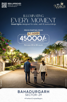 FRESH PLOTS BOOKING IN RPS AZALEA AT SECTOR 29 BAHADURGARH, HARYANA