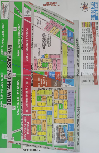 262 Sq. Yards Residential Plot for Sale in Sector 13, Bahadurgarh