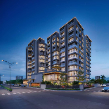 3 BHK Flats & Apartments for Sale in Sadhu Vasvani Road, Rajkot (1267 Sq.ft.)