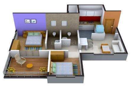 2 BHK Flats & Apartments for Rent in Ravet, Pune (1050 Sq.ft.)