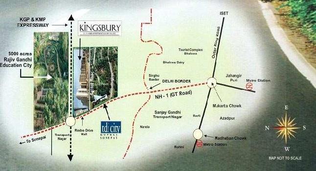W-6/80#,Tdi City Kingsbury Apartments, Kundli Up for Sale in Just 56 Lacs (3 Bhk