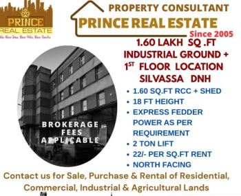 1.60 Lakh Sq.ft Factory For Lease at Good Location Silvassa