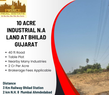 10 Acre Industrial N.A. Land For Sale at Bhilad Dist Valsad Gujarat