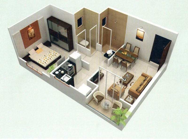 1 BHK Flats & Apartments for Sale in Sukhaliya, Indore (625 Sq.ft.)