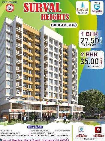1 BHK Flats & Apartments for Sale in Badlapur East, Thane (650 Sq.ft.)