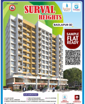 1 BHK Flats & Apartments for Sale in Badlapur East, Thane (650 Sq.ft.)