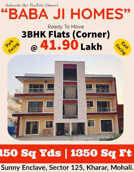 3bhk flat with Roof Rights