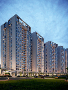 Expansive 4BHK and 5BHK apartments with multi-level penthouses • Contemporary facade with a grand entrance & landscaped surroundings • Dedicated s