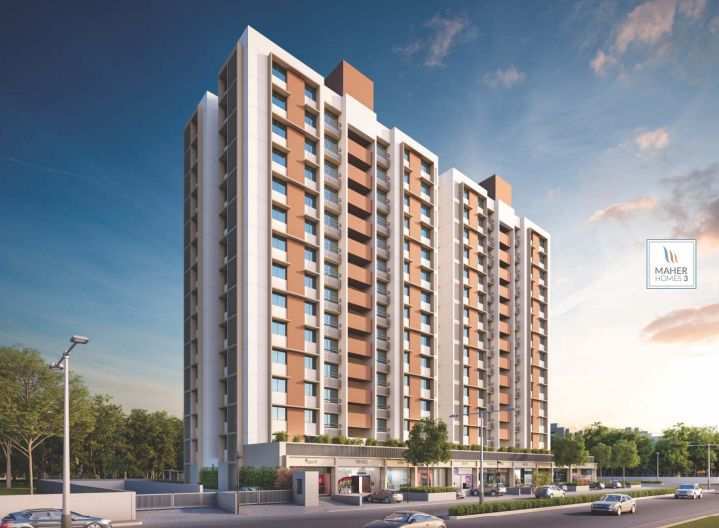 3 BHK Flats & Apartments for Sale in Shela, Ahmedabad (1435 Sq.ft.)