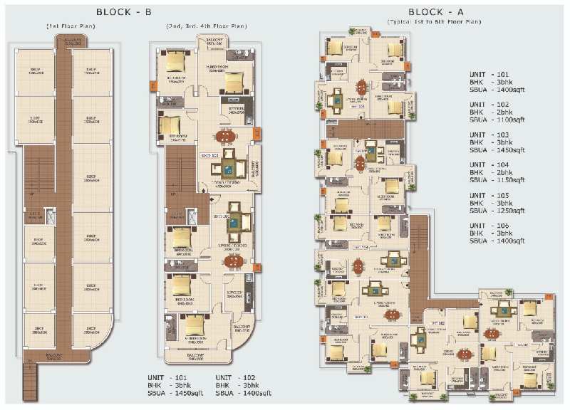 3 BHK Flats & Apartments for Sale in Kumarpara, Guwahati (1400 Sq.ft.)