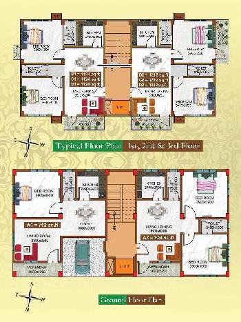 3 BHK Flats & Apartments for Sale in Kahilipara, Guwahati (1130 Sq.ft.)