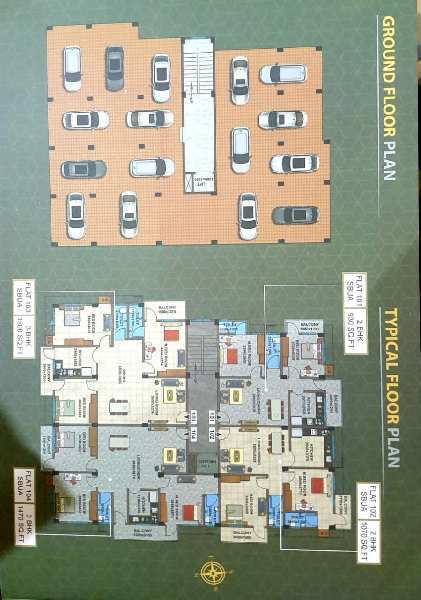 3 BHK Flats & Apartments for Sale in Jayanagar, Guwahati (1350 Sq.ft.)