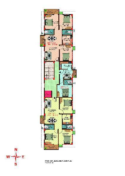 3 BHK Flats & Apartments for Sale in Kahilipara, Guwahati (1250 Sq.ft.)