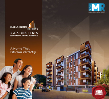 2 BHK Flats & Apartments for Sale in Sita Rama Nagar, Kurnool (1144 Sq.ft.)