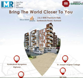 Flats & Apartments for Sale in Prakash Nagar, Kurnool (1240 Sq.ft.)