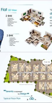 2 BHK Flats & Apartments for Sale in Kurnool (1240 Sq.ft.)