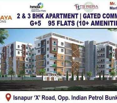 3 BHK Flats & Apartments for Sale in Patancheru, Hyderabad (1000 Sq.ft.)