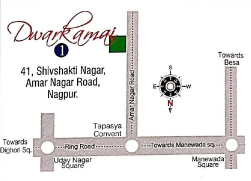 2 BHK Flats & Apartments for Sale in Amar Nagar, Nagpur (1130 Sq.ft.)