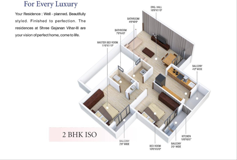 2 BHK Flats & Apartments for Sale in Besa, Nagpur (101 Sq.ft.)