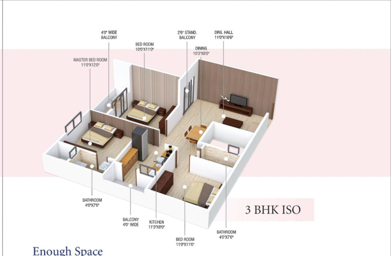 2 BHK Flats & Apartments for Sale in Besa, Nagpur (218 Sq.ft.)