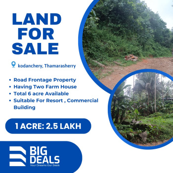 50Cent to 6 Acre Commercial /Residential Land For Sale at Kodenchery , Calicut