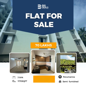 3BHK Semi-Furnished flat For Sale at Perumanna, Calicut (NT)