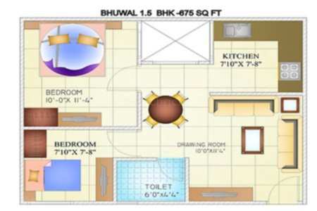 1 BHK Flats & Apartments for Sale in Indore (700 Sq.ft.)