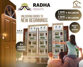 2 BHK Flats & Apartments for Sale in Dayal Bagh, Agra (1020 Sq.ft.)