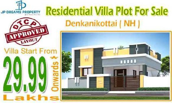 Villa For Sale in Denkanikottai NH Approved Layout