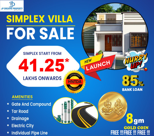 2 BHK Individual Houses / Villas For Sale In Tamil Nadu (750 Sq.ft.)