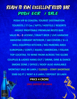 HIGHLY PROFITABLE PREMIUM RESTO BAR FOR SALE