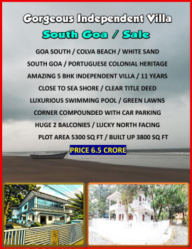 Gorgeous Independent Villa / Sale / South Goa.