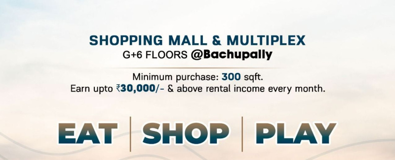 300 Sq.ft. Commercial Shops for Sale in Bachupally, Hyderabad