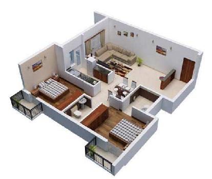 2 BHK Apartment At Thane west, 86.31 Lac.