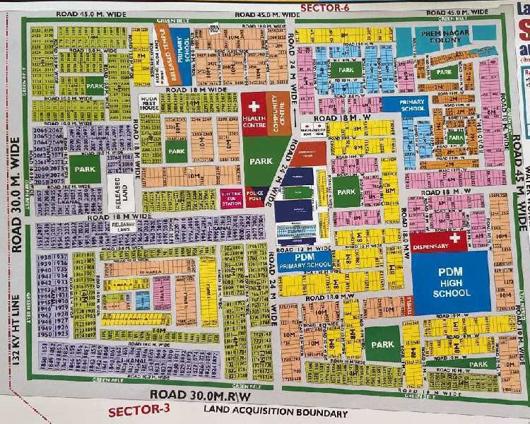 100 Sq. Yards Residential Plot For Sale In Sector 13, Bahadurgarh