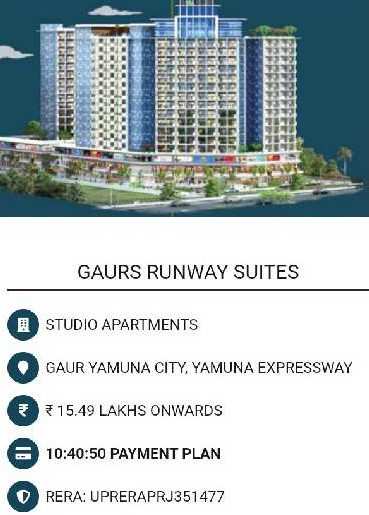 1 BHK Flats & Apartments for Sale in Yamuna Expressway, Greater Noida (460 Sq.ft.)